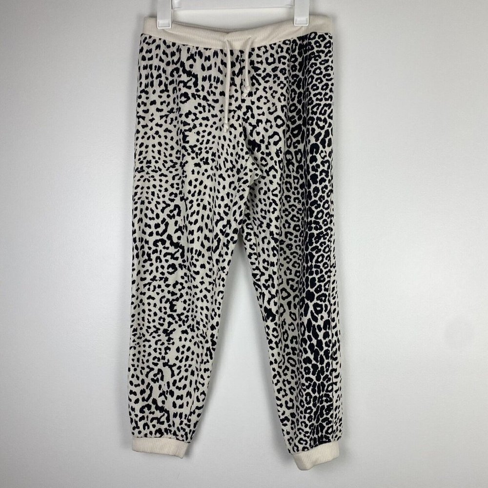 Chaser Women's Animal Print Jogger Pants Size L Loungewear Leopard Print Novelty